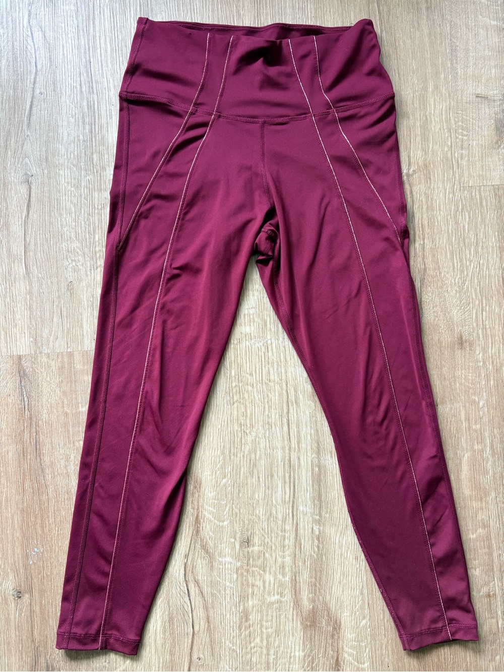 Nike Yoga Dri-Fit Burgundy High-Waist Leggings Sz Large